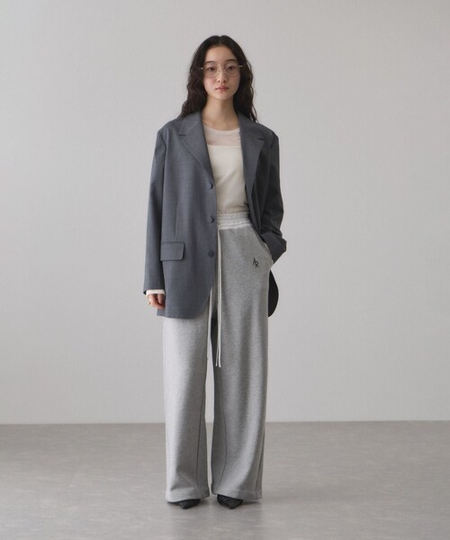 ADAM ET ROPE'（アダムエロペ）の「コンビウエストスウェットイージーパンツ（その他パンツ・レディース・グレー系/キナリ系・36/38）」の7枚目の写真