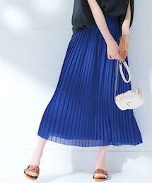 nissen | シフォンプリーツロングスカート＜大きいサイズ有＞(スカート)