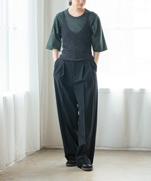 URBAN RESEARCH（アーバンリサーチ）の「ニットキャミソール（キャミソール・レディース・LAME BLACK/BROWN・FREE）」の11枚目の写真