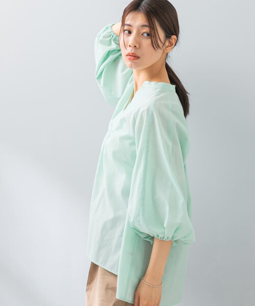 URBAN RESEARCH ROSSO（アーバンリサーチロッソ）の「『UR TECH』F by ROSSO　イージーリネンボリュームブラウス（シャツ/ブラウス・レディース・PINK/GRAY/MINT/NAVY/BLUE ST・FREE）」の19枚目の写真