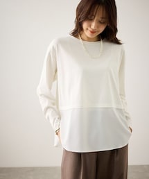 ROPE' PICNIC（ロペピクニック）の「布帛ドッキングロングスリーブTシャツ（Tシャツ/カットソー）」