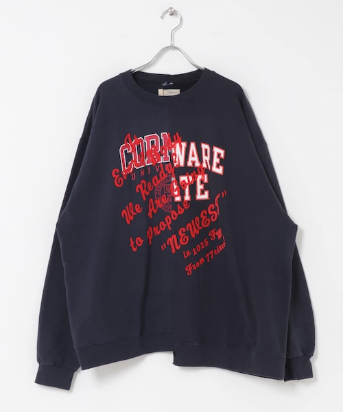 THE GOODLAND MARKET（ザグッドランドマーケット）の「77circa　make original frocky print reversible top（スウェット・レディース・gray1/gray2/gray3/gray4/gray5/gray6/navy1/navy2/navy3/navy4/navy5/navy6・one）」の6枚目の写真