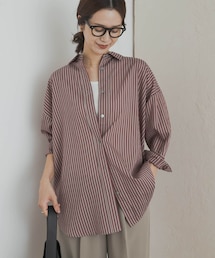 URBAN RESEARCH DOORS | ストライプオーバーシャツ(シャツ/ブラウス)