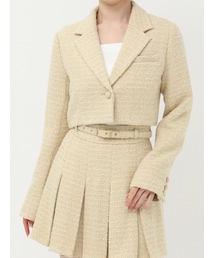 RESEXXY | ツイードクロップドジャケット(テーラードジャケット)