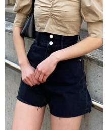 EMODA | ハイベルトデニムショートパンツ(デニムパンツ)