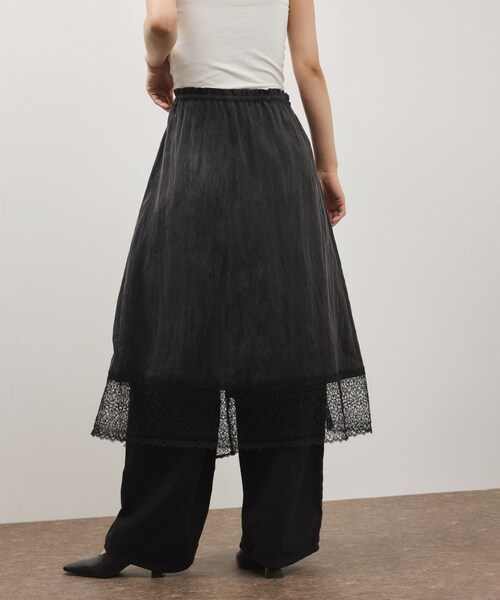 ADAM ET ROPE'（アダムエロペ）の「【サステナブル】レースワンピーススカート（スカート・レディース・ブラック/ホワイト・F）」の10枚目の写真