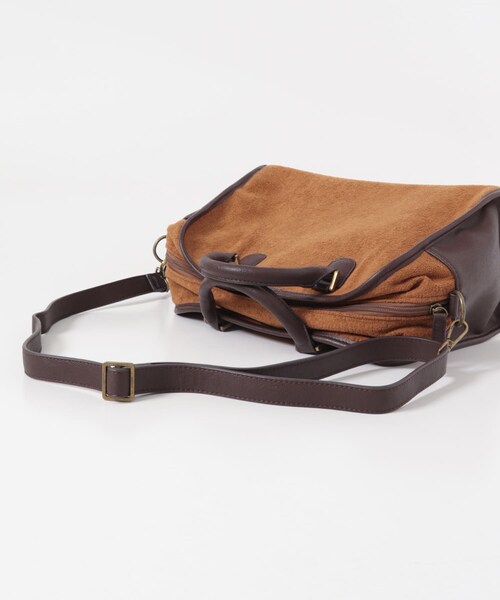 KBF（ケイビーエフ）の「パイルボストンBAG（ボストンバッグ・レディース・CAMEL/CHARCOAL・One）」の12枚目の写真