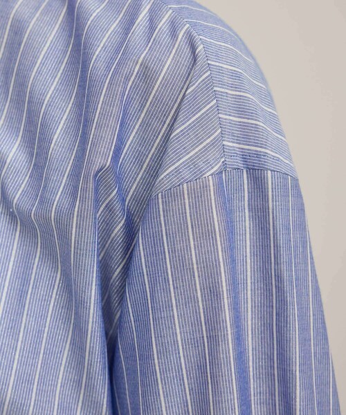 ROPE'（ロペ）の「【洗える】コットンシアークロップドシャツブラウス（シャツ/ブラウス・レディース・ブラック/ホワイト/ブルー系・36/38）」の13枚目の写真