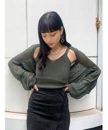 EMODA | シャーリングボレロニットセット(カーディガン/ボレロ)