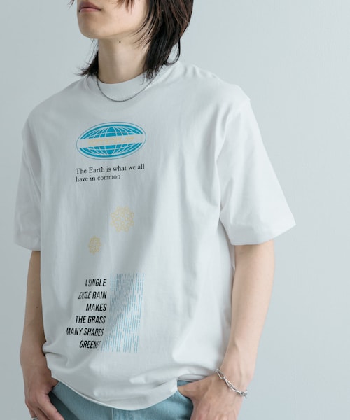 SENSE OF PLACE by URBAN RESEARCH（センスオブプレイスバイアーバンリサーチ）の「ロゴグラフィックTシャツ(5分袖) A（Tシャツ/カットソー・メンズ・WHITE/BLACK/ROYAL BLUE・M/L）」の5枚目の写真