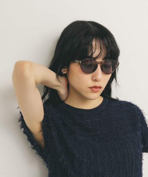 KBF（ケイビーエフ）の「ボストンフレームサングラス（メガネ・レディース・BLUE GRAY/GREEN/BROWN・one）」の10枚目の写真