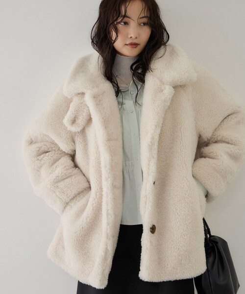 VIS（ビス）の「ビスチェシャーリングシャツ（シャツ/ブラウス・レディース・ベージュ系/グリーン系/ブルー系・F）」の12枚目の写真