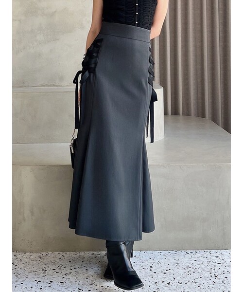 サイドリボンマーメイドスカート