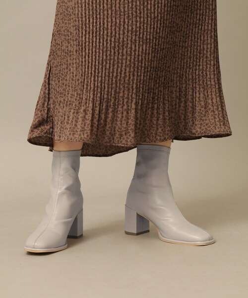 SENSE OF PLACE by URBAN RESEARCH（センスオブプレイスバイアーバンリサーチ）の「スクエアトウセンターシームストレッチブーツ（その他シューズ・レディース・PYTHON/BLACK/BLCK/IVORY/BROWN/BEIGE/L.KHAKI・S/M/L）」の11枚目の写真