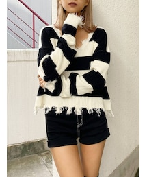 GYDA | Vネックグラインダーニット TOPS(ニット/セーター)