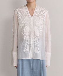 ADAM ET ROPE' | 【EMOELLE】ステッチエンブロイダリーブラウス(シャツ/ブラウス)