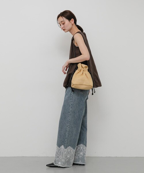 SENSE OF PLACE by URBAN RESEARCH(センスオブプレイスバイアーバンリサーチ)の「雑材キンチャクバッグ(ショルダーバッグ・レディース・Y.BEIGE/BROWN・One)」の17枚目の写真