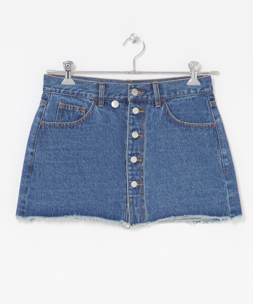 KBF（ケイビーエフ）の「デニムミニスカート（デニムスカート・レディース・L.BLUE/BLUE・one）」の10枚目の写真