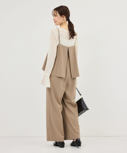 ROPE' PICNIC(ロペピクニック)の「レイヤードオールインワン(つなぎ/オールインワン・レディース・ブラック/ベージュ系・L/M/S)」の19枚目の写真