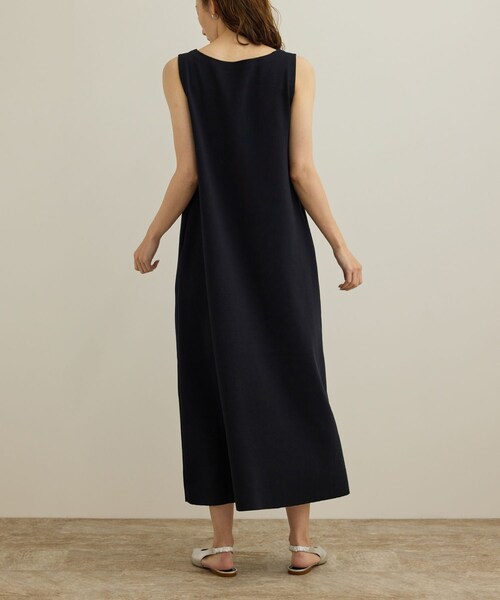 ROPE'(ロペ)の「シルクコットン総針Aラインワンピース/イージーケア(ワンピース・レディース・ネイビー/レッド・F)」の14枚目の写真