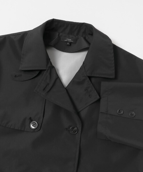 ITEMS URBANRESEARCH(アイテムズ アーバンリサーチ)の「撥水×防風 3Layerショートトレンチ(ステンカラーコート・メンズ・BLACK/DARK BEIGE・M/L)」の5枚目の写真