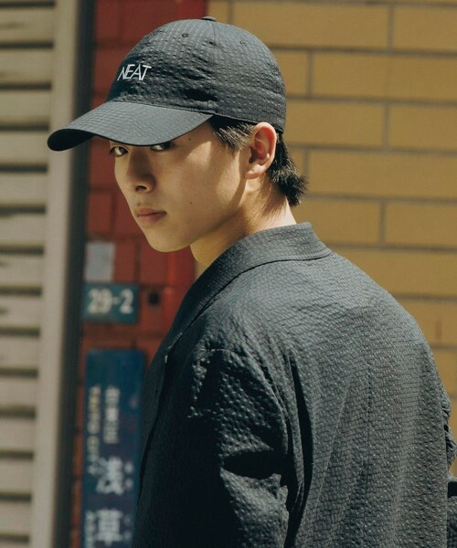 URBAN RESEARCH（アーバンリサーチ）の「『別注』NEAT×URBS　DOT'S SEERSUCKER CAP（キャップ・メンズ・BLACK/BROWN・One）」の7枚目の写真