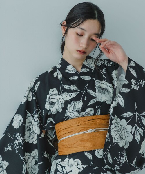 SENSE OF PLACE by URBAN RESEARCH（センスオブプレイスバイアーバンリサーチ）の「『WEB/一部店舗限定』『接触冷感/速乾』ワンピース浴衣4点セットB（その他・レディース・アヤメ/バラ/野バラ/マーガレット・One）」の6枚目の写真