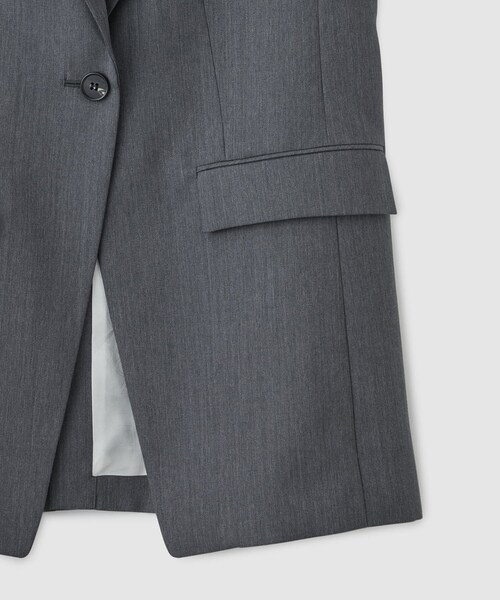 ROPE'(ロペ)の「ウールモヘヤ OVER GILET /セットアップ対応(ベスト・レディース・ブラック系/グレー・F)」の22枚目の写真