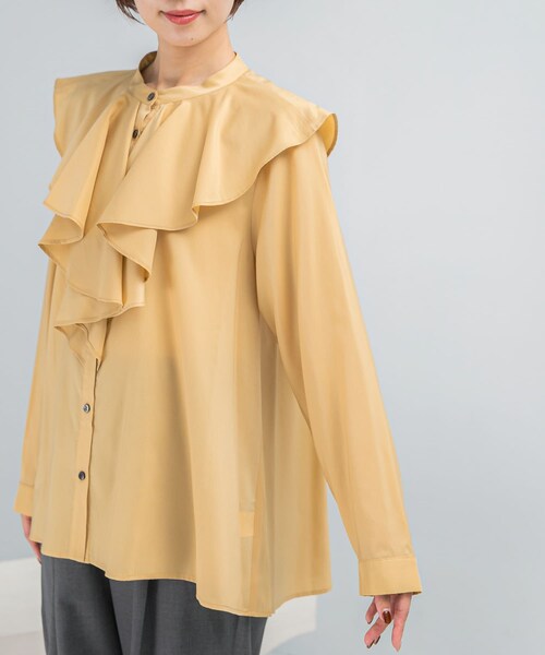 URBAN RESEARCH ROSSO（アーバンリサーチロッソ）の「フリルカラーシャツブラウス（シャツ/ブラウス・レディース・WHITE/YELLOW/BLACK・Free）」の19枚目の写真