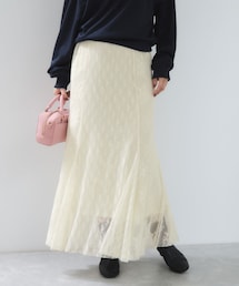 VIS（ビス）の「フィブリルサテン＆レースアソートマーメイドスカート（スカート）」