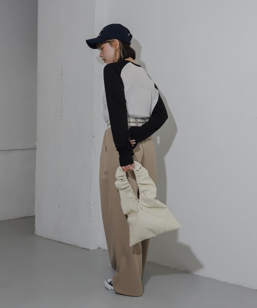 SENSE OF PLACE by URBAN RESEARCH（センスオブプレイスバイアーバンリサーチ）の「ギャザーハンドバッグ（ハンドバッグ・レディース・RED/IVORY/BLACK・one）」の16枚目の写真