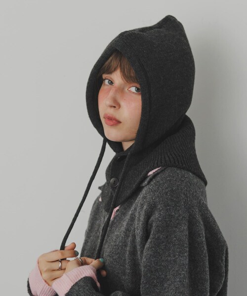 SMELLY（スメリー）の「リブニットバラクラバ（ニットキャップ/ビーニー・レディース・IVO/CGR・-）」の3枚目の写真