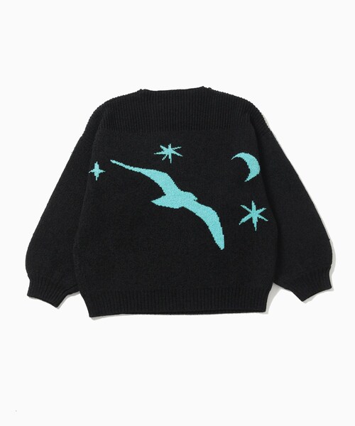 ADAM ET ROPE'（アダムエロペ）の「【X-PARIS/エックスパリ】PAR JACQUARD BOAT-NECKED CHENILLE KNIT SWEATER（ニット/セーター・メンズ・ブラック/ホワイト・M/S）」の11枚目の写真