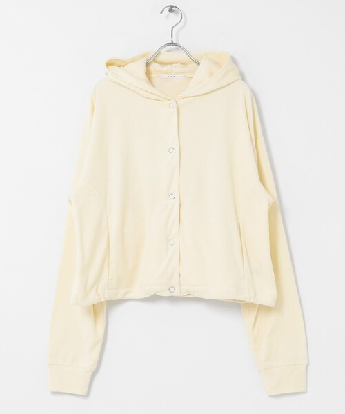 KBF（ケイビーエフ）の「リングドットパイルフーディー（パーカー・レディース・IVORY/TOP GRAY/KHAKI・One）」の12枚目の写真