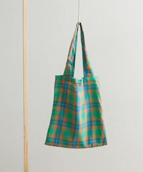 URBAN RESEARCH DOORS（アーバンリサーチドアーズ）の「チェック柄トート（トートバッグ・レディース・PINK/BLUE/GREEN・one）」の3枚目の写真