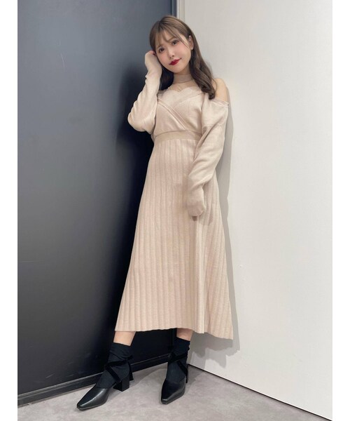 EAT ME レイヤードニットワンピース