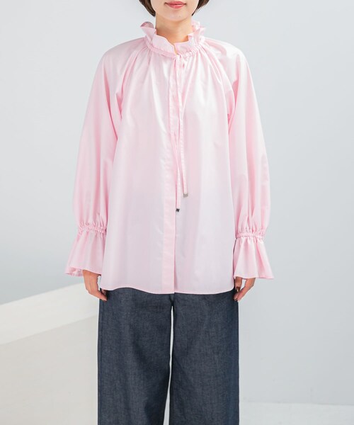 URBAN RESEARCH ROSSO（アーバンリサーチロッソ）の「フリルカラーブラウス（シャツ/ブラウス・レディース・WHITE/BABY PINK/D/BROWN・Free）」の18枚目の写真