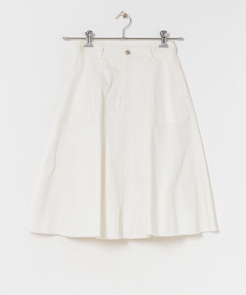 URBAN RESEARCH ROSSO（アーバンリサーチロッソ）の「コットンカルゼフレアSK（スカート・レディース・OFF WHITE・36/38）」の8枚目の写真