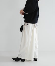 URBAN RESEARCH | ストレッチタックギャザーワイドパンツ(その他パンツ)