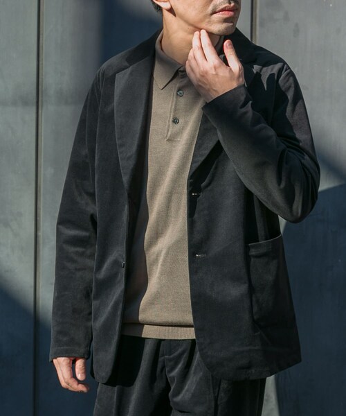 URBAN RESEARCH ROSSO（アーバンリサーチロッソ）の「『XLサイズあり』起毛カットツイルセットアップ（セットアップ・メンズ・BLACK/NAVY/BRN KHAKI・S/M/L/XL）」の5枚目の写真