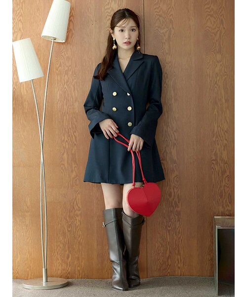 MERCURYDUO（マーキュリーデュオ）の「2WAYフィット&フレアジャケットワンピース（ワンピース・レディース・アイボリー/ベビーピンク/ミントグリーン/ネイビー・S/M）」の17枚目の写真