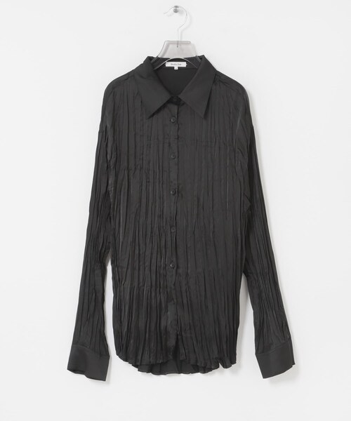 URBAN RESEARCH（アーバンリサーチ）の「Studio Doe　SATIN PLEATED SHIRTS（シャツ/ブラウス・レディース・BLACK/GREY/CREAM・S/M）」の9枚目の写真