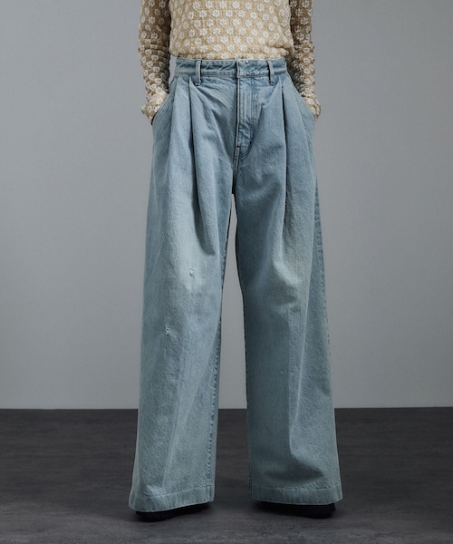 ADAM ET ROPE'(アダムエロペ)の「【J'aDoRe・店舗限定】【TANAKA(タナカ)】HAKAMA JEAN TROUSERS(デニムパンツ・レディース・ブルー系・25/26/27)」の4枚目の写真