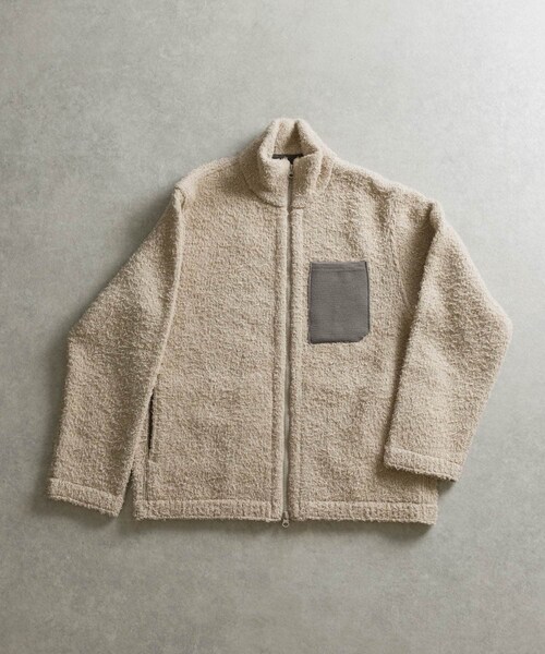 THE GOODLAND MARKET（ザグッドランドマーケット）の「米富繊維　KNIT FLEECE BLOUSON（ブルゾン・メンズ・24ORANGE/12GRAY/41BEIGE/62BLUE・3）」の20枚目の写真
