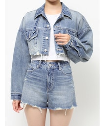 EVRIS | フリンジデザインデニムジャケット【セットアップ着用可能】(デニムジャケット)