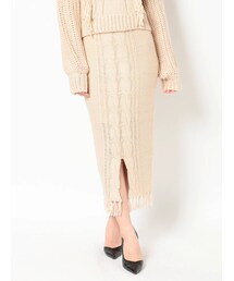RESEXXY | ケーブルニットスカート【セットアップ着用可能】(スカート)