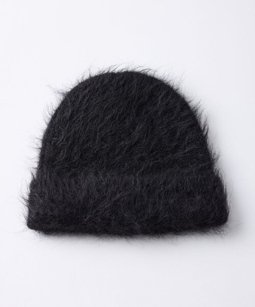 ADAM ET ROPE'(アダムエロペ)の「【sefr】 FUZZY BEANIE UNISEX(ニットキャップ/ビーニー・レディース・ブラック・F)」の4枚目の写真