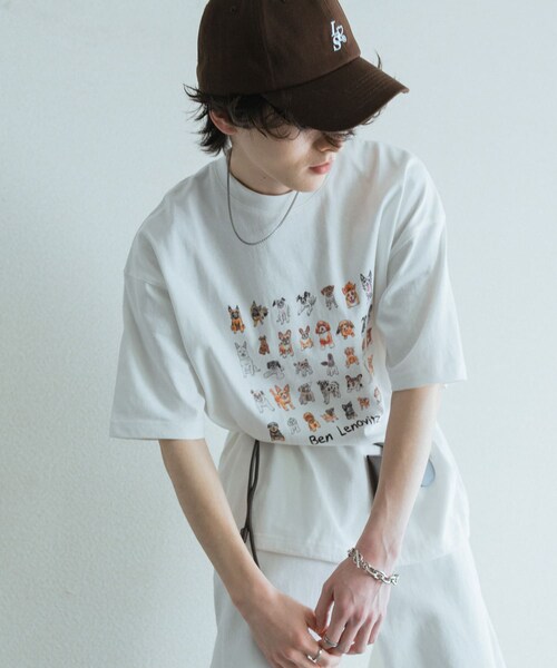 SENSE OF PLACE by URBAN RESEARCH(センスオブプレイスバイアーバンリサーチ)の「『別注』Ben Lenovitz×SENSE OF PLACE SHORT-SLEEVE T-SHIRTS(Tシャツ/カットソー・メンズ・WHITE/BLACK/BLK×WHT/GRAY・M/L)」の8枚目の写真