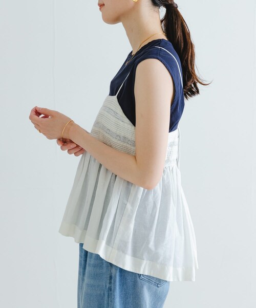 URBAN RESEARCH（アーバンリサーチ）の「レース切り替えキャミブラウス（キャミソール・レディース・BLACK/OFF・FREE）」の7枚目の写真