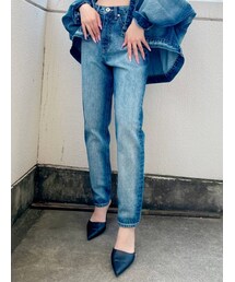 GYDA | 【セット着用】H/W SPRAY PROCESSINGペグトップデニムパンツ(デニムパンツ)